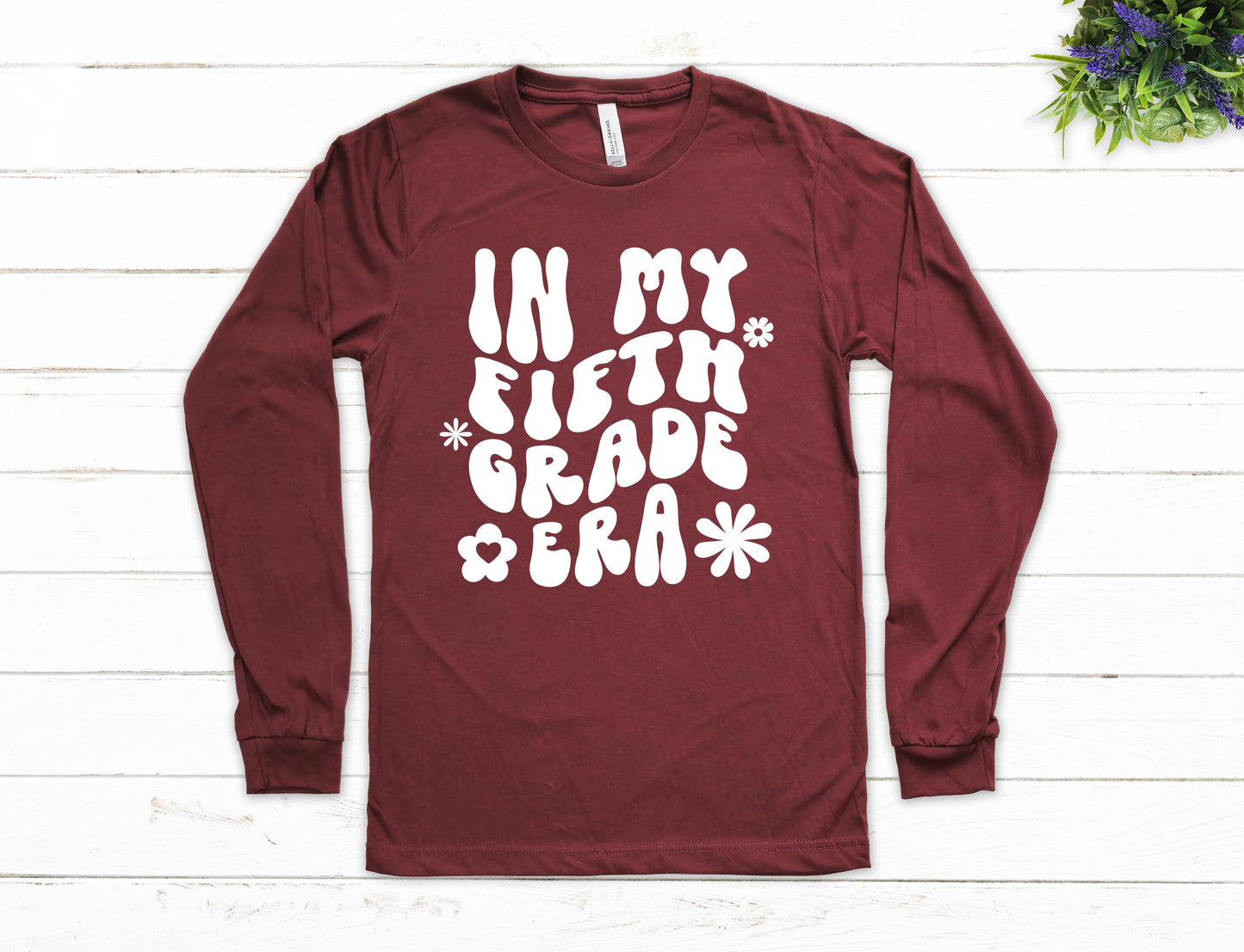 Retro In My Fifth Grade Era Shirt Long Sleeve | Long Sleeve Teacher Shirt