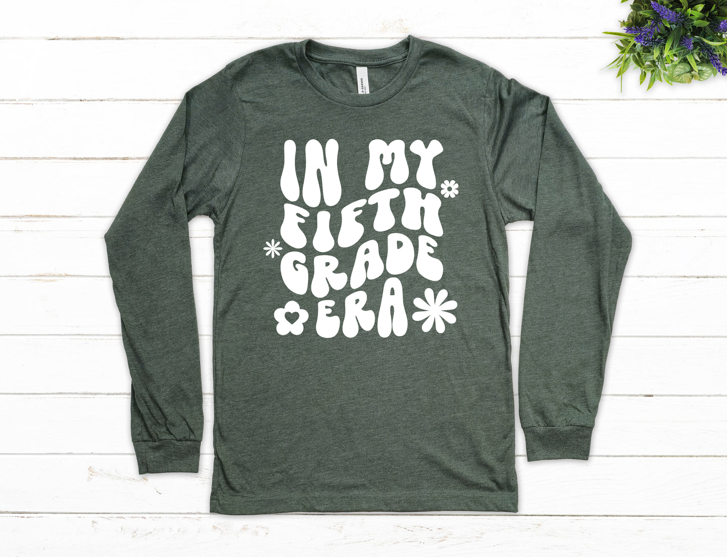 Retro In My Fifth Grade Era Shirt Long Sleeve | Long Sleeve Teacher Shirt