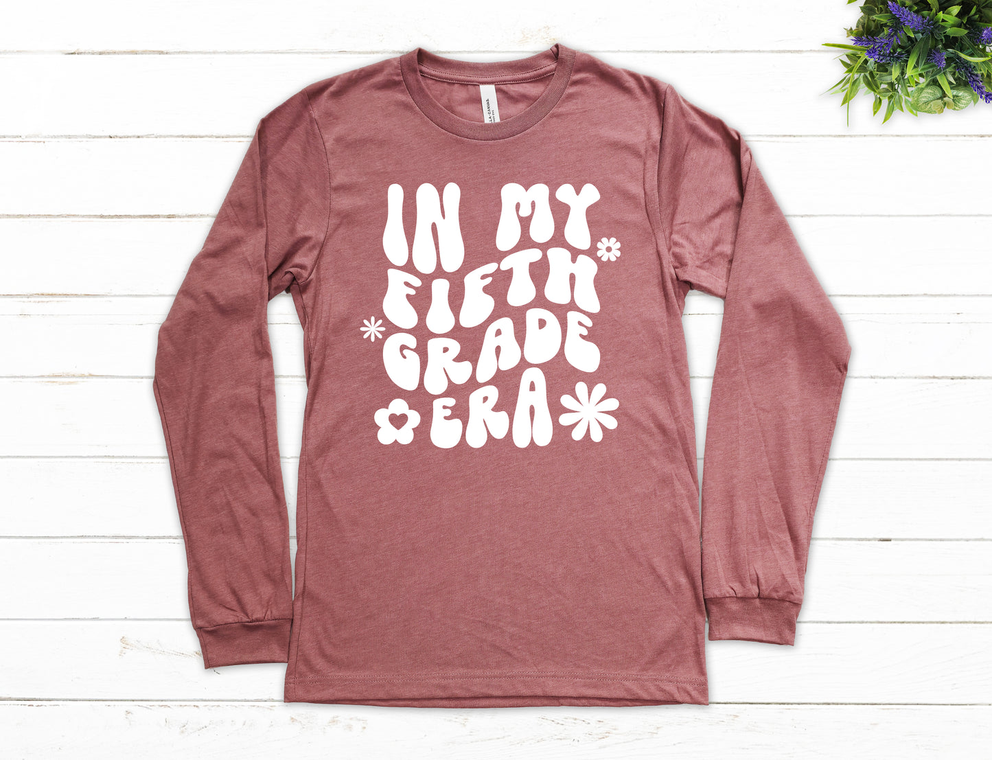 Retro In My Fifth Grade Era Shirt Long Sleeve | Long Sleeve Teacher Shirt