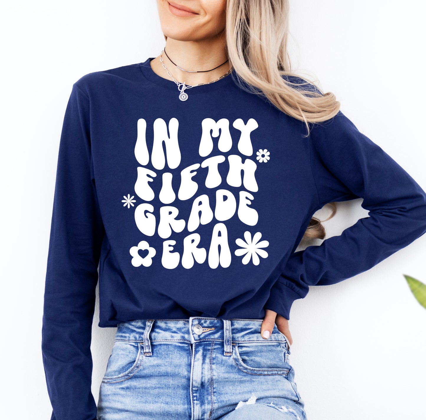 Retro In My Fifth Grade Era Shirt Long Sleeve | Long Sleeve Teacher Shirt