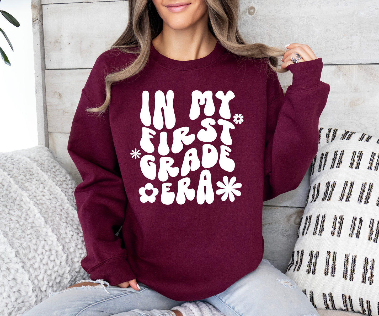Retro In My First Grade Era Sweatshirt | Teacher Sweatshirt