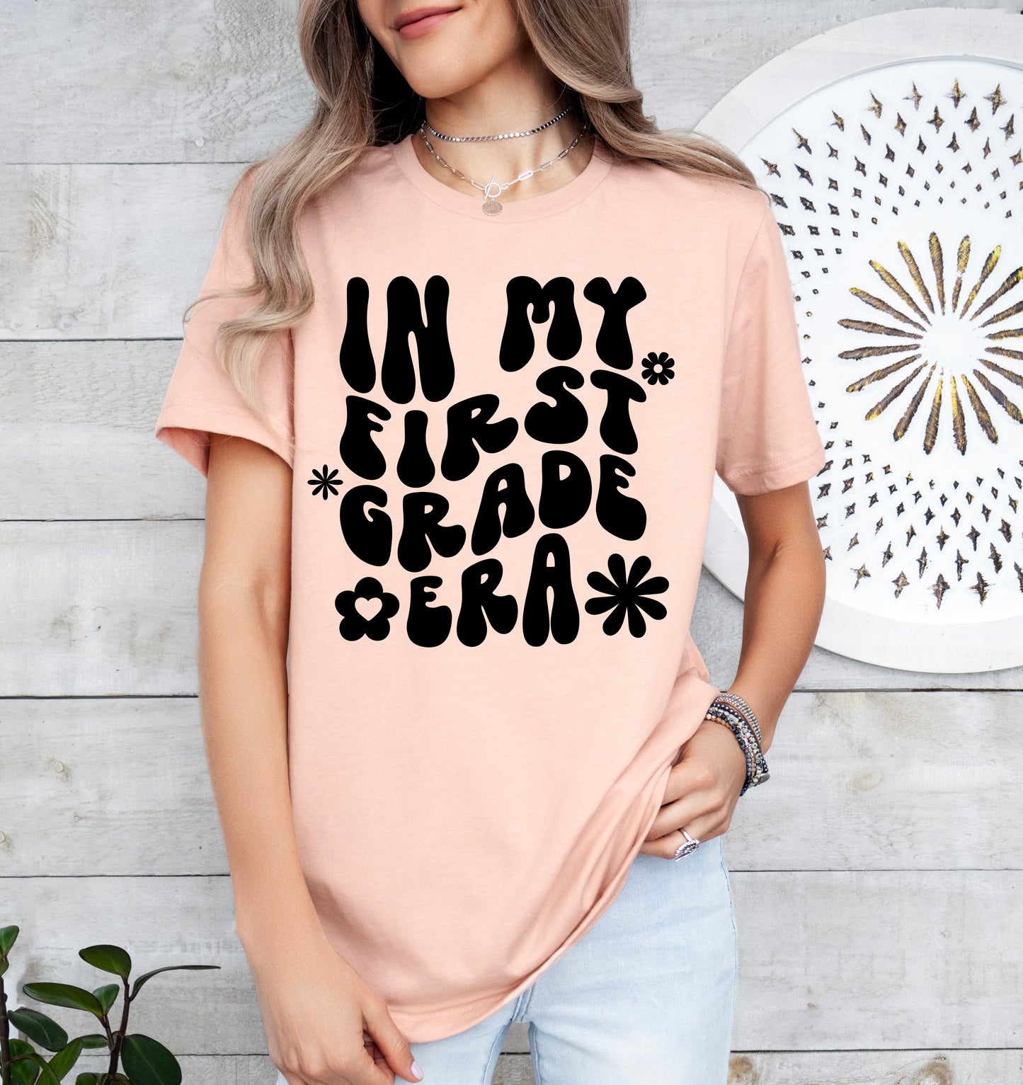Retro In My First Grade Era Shirt | Teacher Shirt | Light Garment
