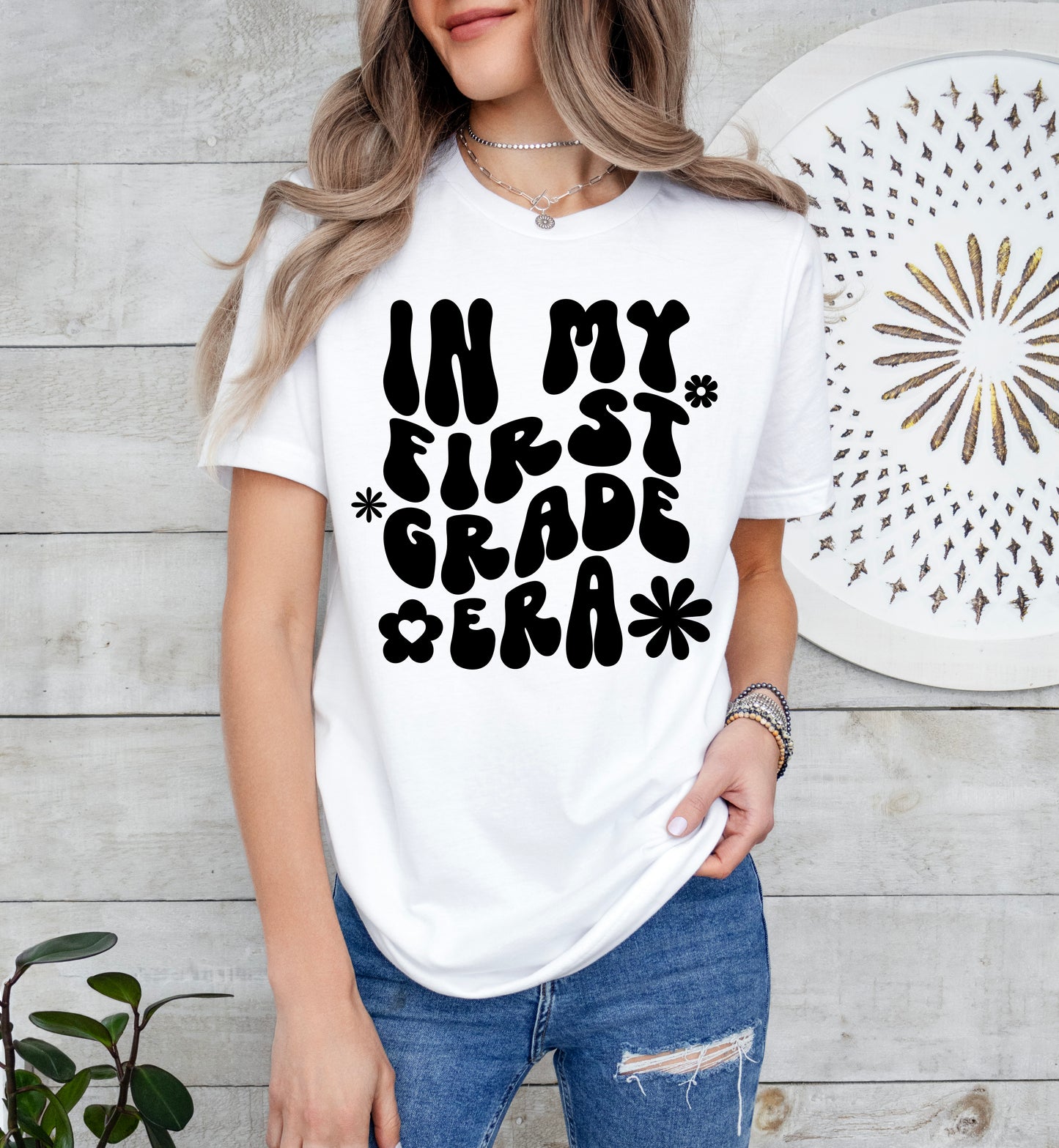 Retro In My First Grade Era Shirt | Teacher Shirt | Light Garment