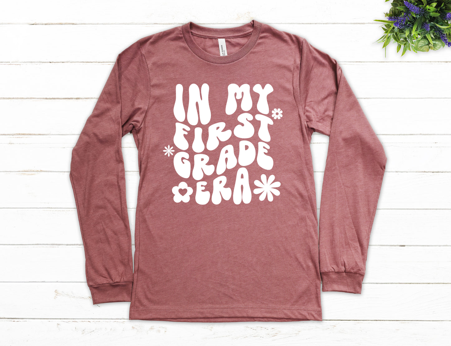 Retro In My First Grade Era Shirt Long Sleeve | Long Sleeve Teacher Shirt