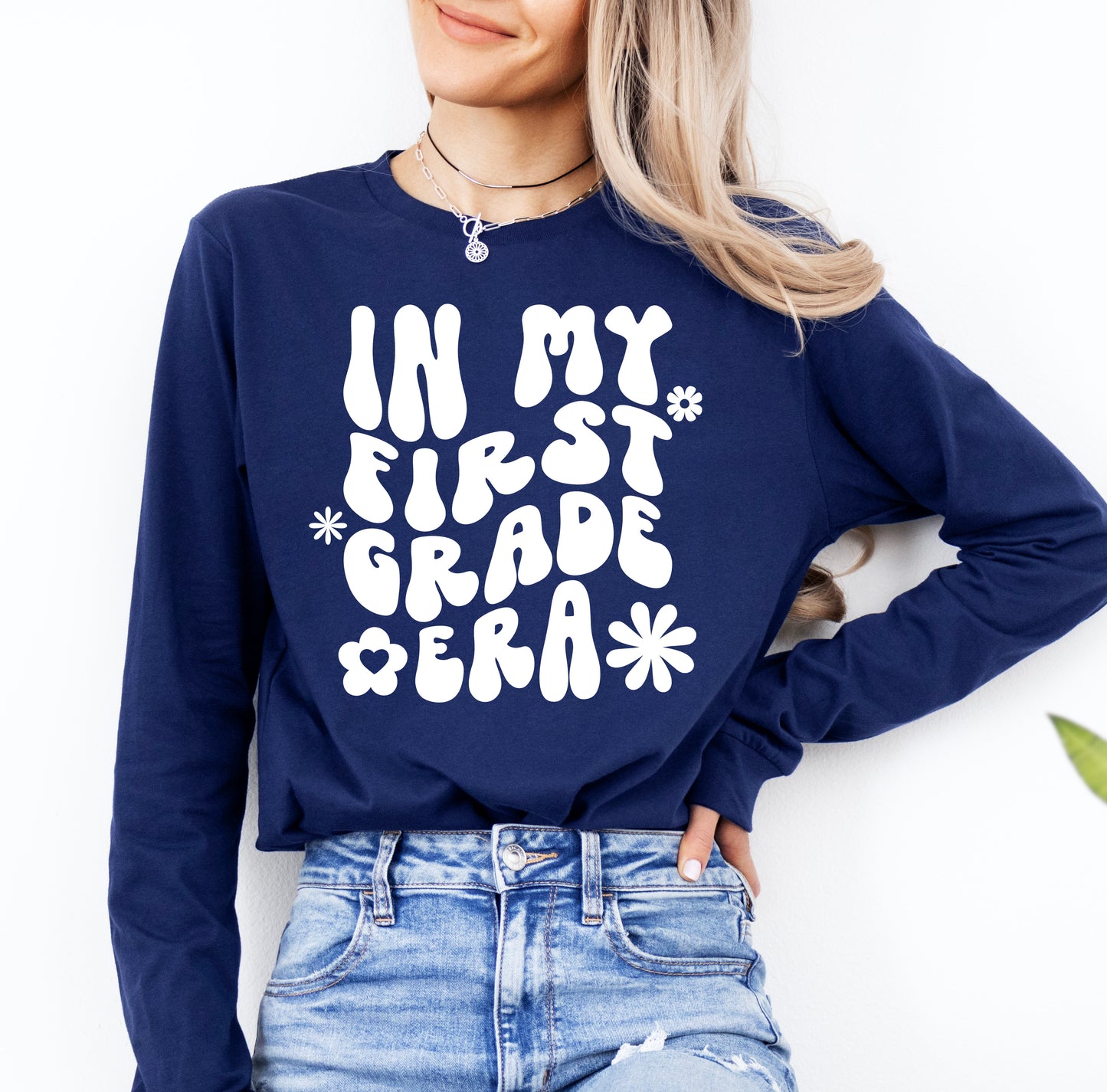 Retro In My First Grade Era Shirt Long Sleeve | Long Sleeve Teacher Shirt