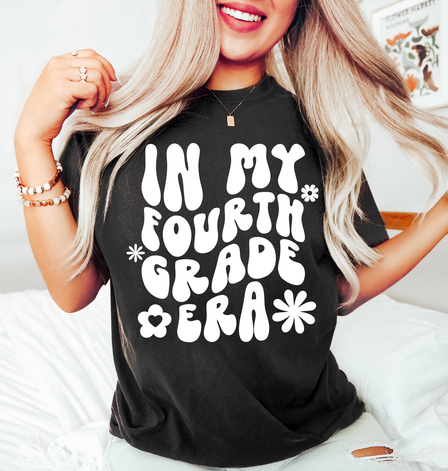 Retro In My Fourth Grade Era Shirt | Comfort Colors Vintage Style Teacher Shirt