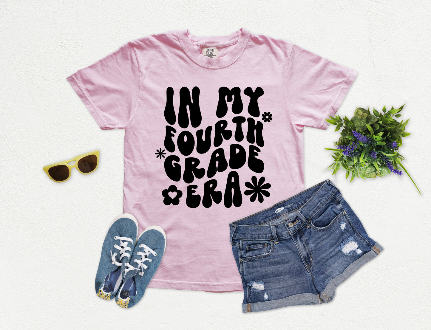Retro In My Fourth Grade Era Shirt | Comfort Colors Vintage Style Teacher Shirt