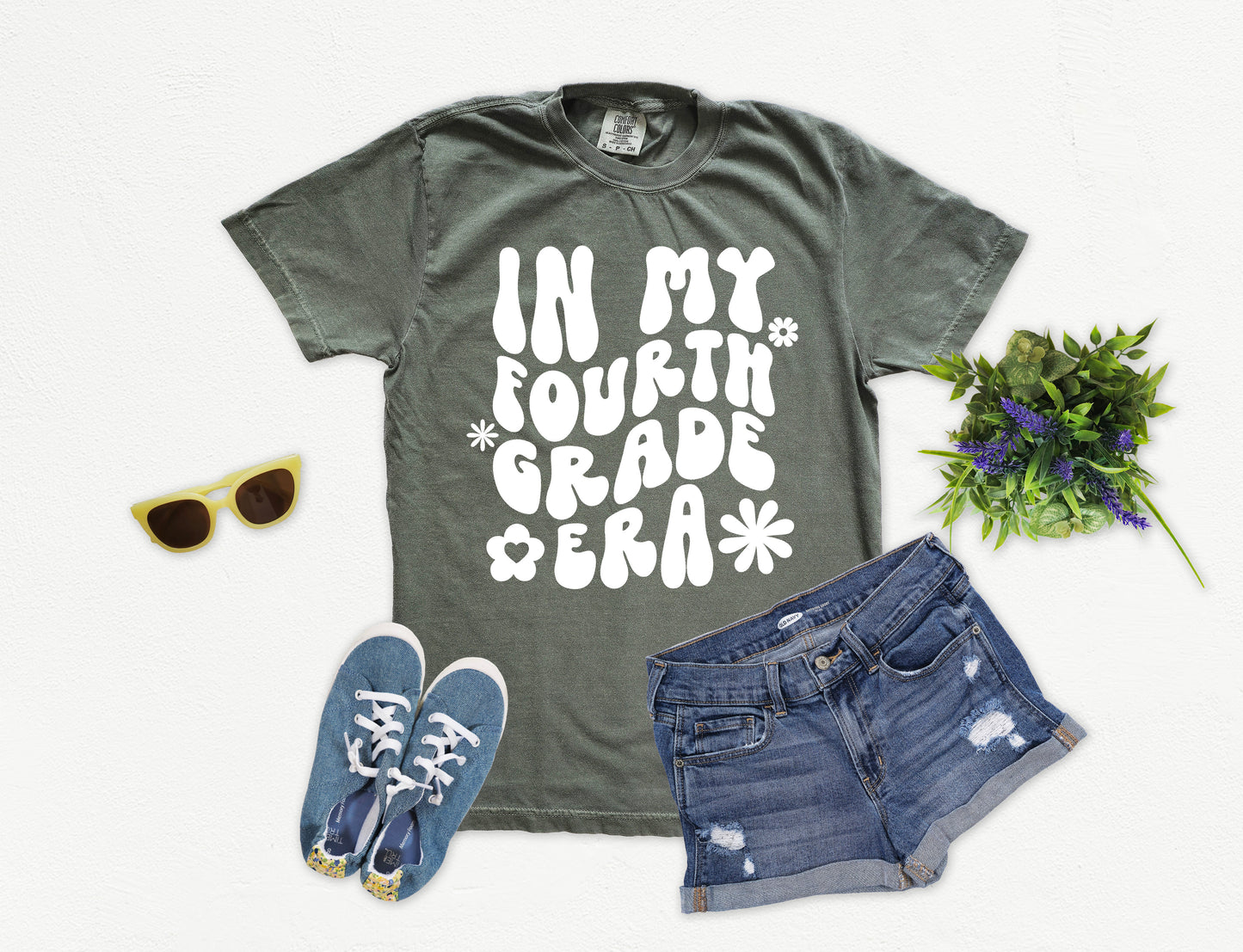 Retro In My Fourth Grade Era Shirt | Comfort Colors Vintage Style Teacher Shirt