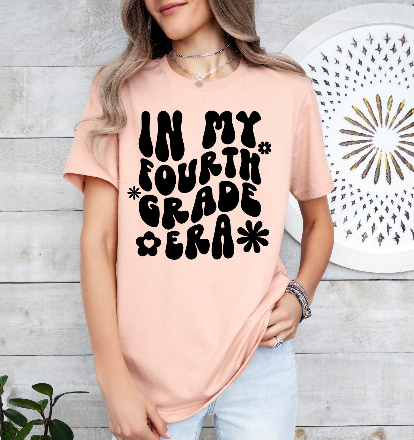 Retro In My Fourth Grade Era Shirt | Teacher Shirt | Light Garment
