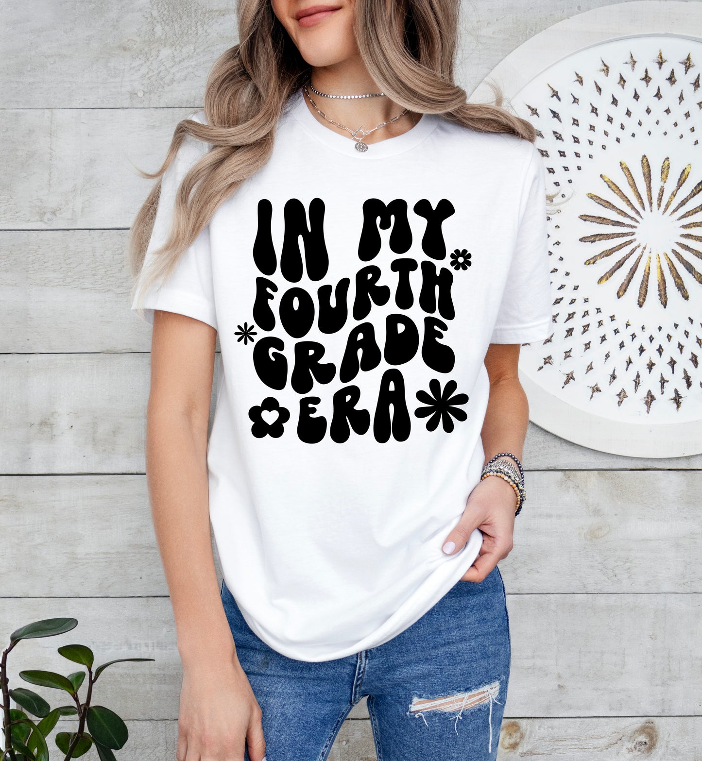 Retro In My Fourth Grade Era Shirt | Teacher Shirt | Light Garment