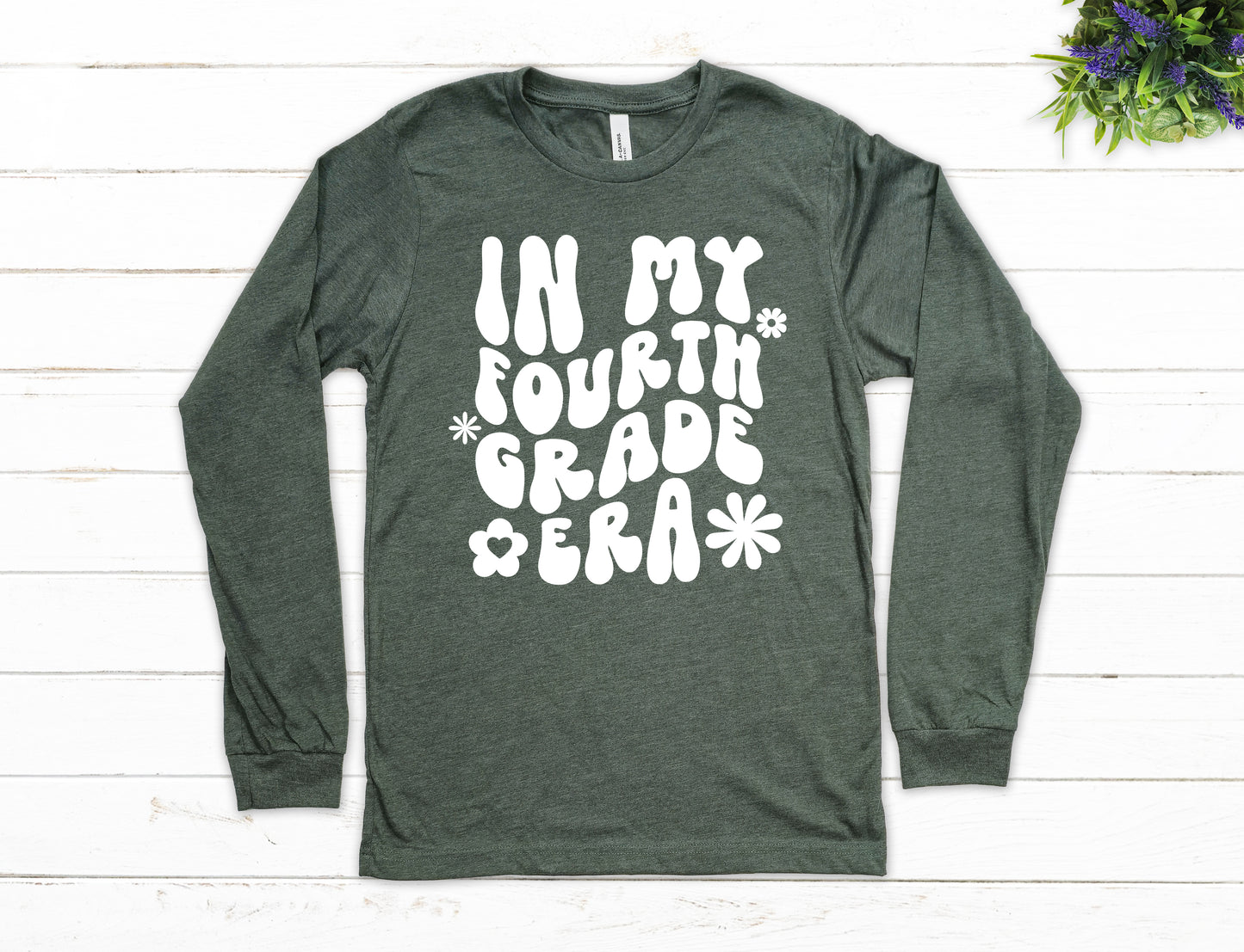 Retro In My Fourth Grade Era Shirt Long Sleeve | Long Sleeve Teacher Shirt