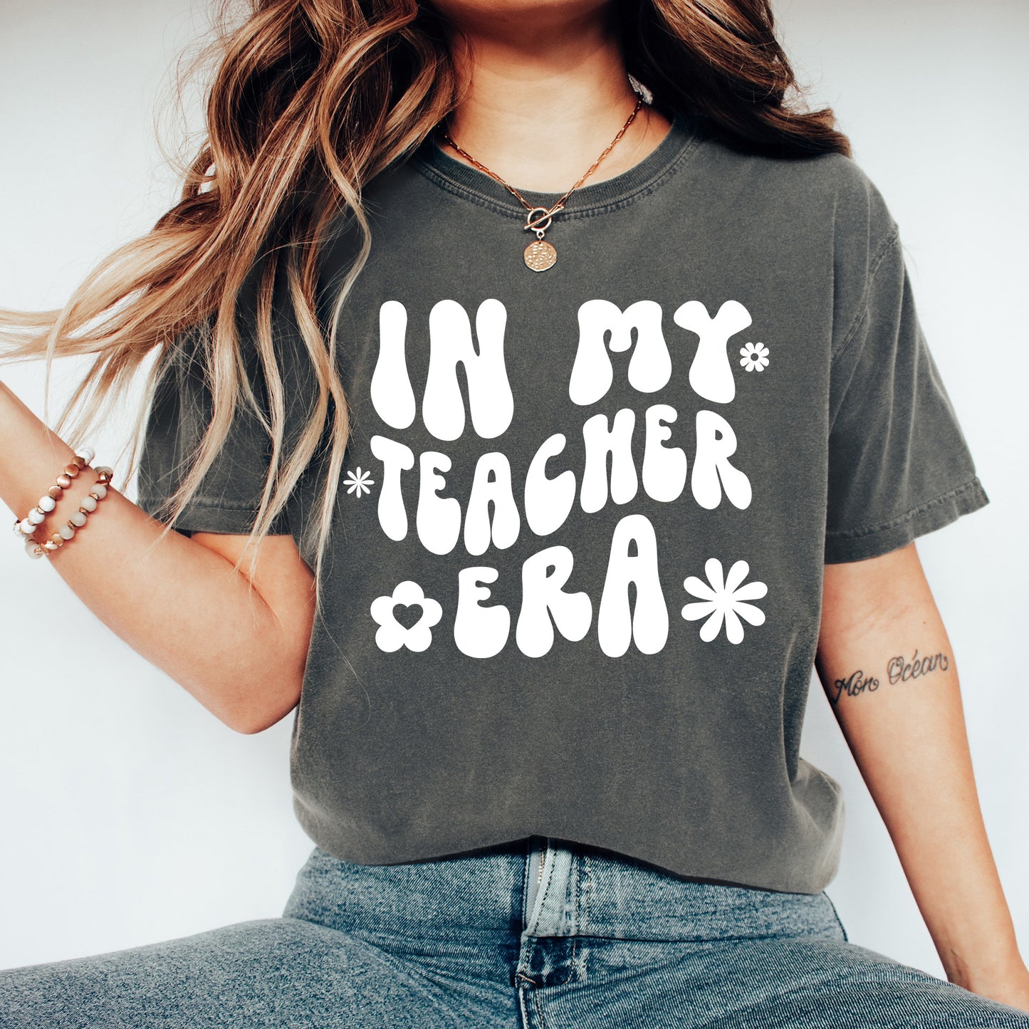 Retro In My Teacher Era Shirt | Comfort Colors Vintage Style Teacher Shirt