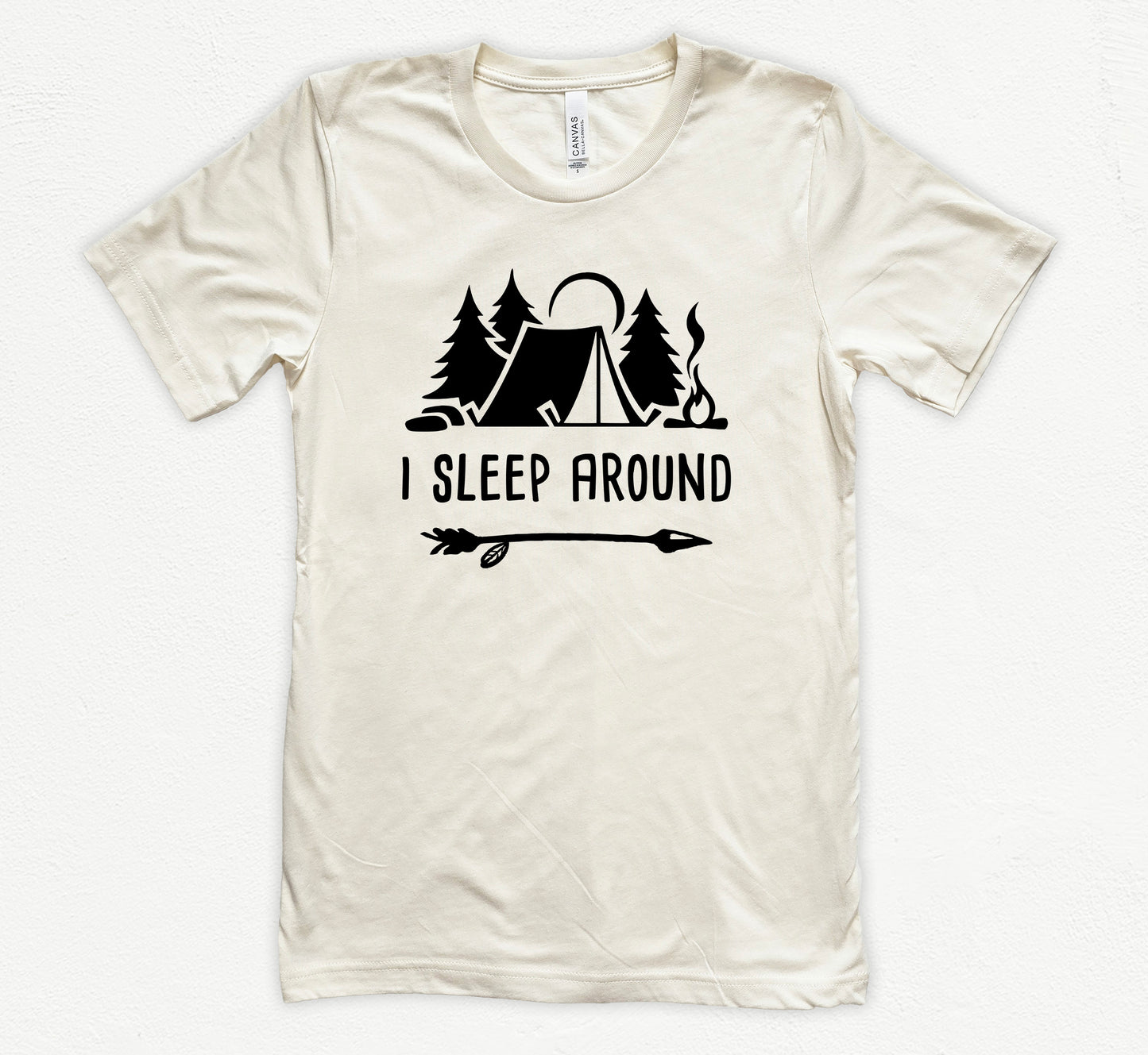 I Sleep Around Shirt | Funny Camping Shirt | Light Garment
