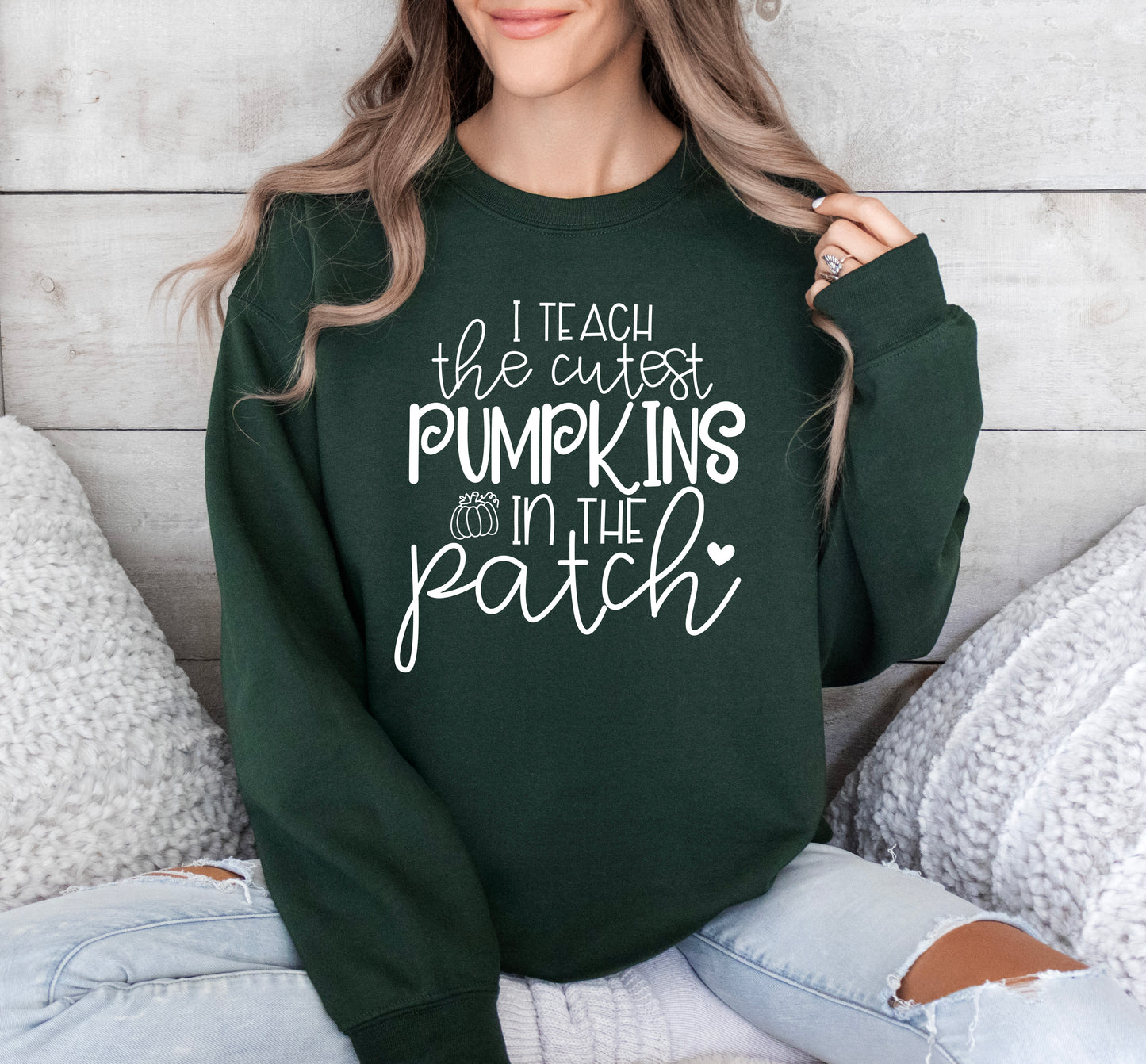 I Teach The Cutest Pumpkins in the Patch Sweatshirt | Fall Teacher Sweatshirt