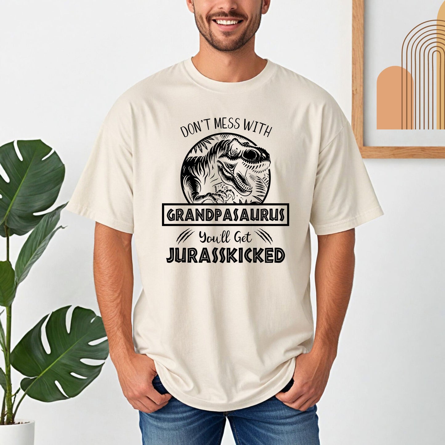 Jurassic Grandpasaurus Shirt | Comfort Colors Vintage Style Grandpa Shirt