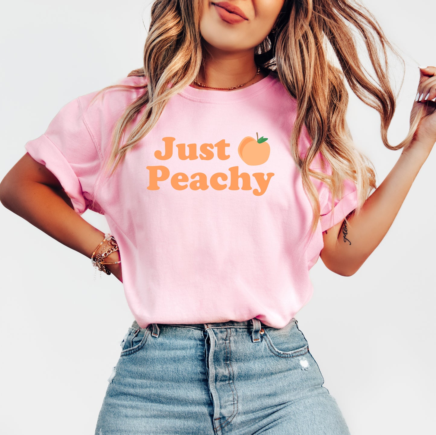 Just Peachy Shirt | Comfort Colors Vintage Style Shirt
