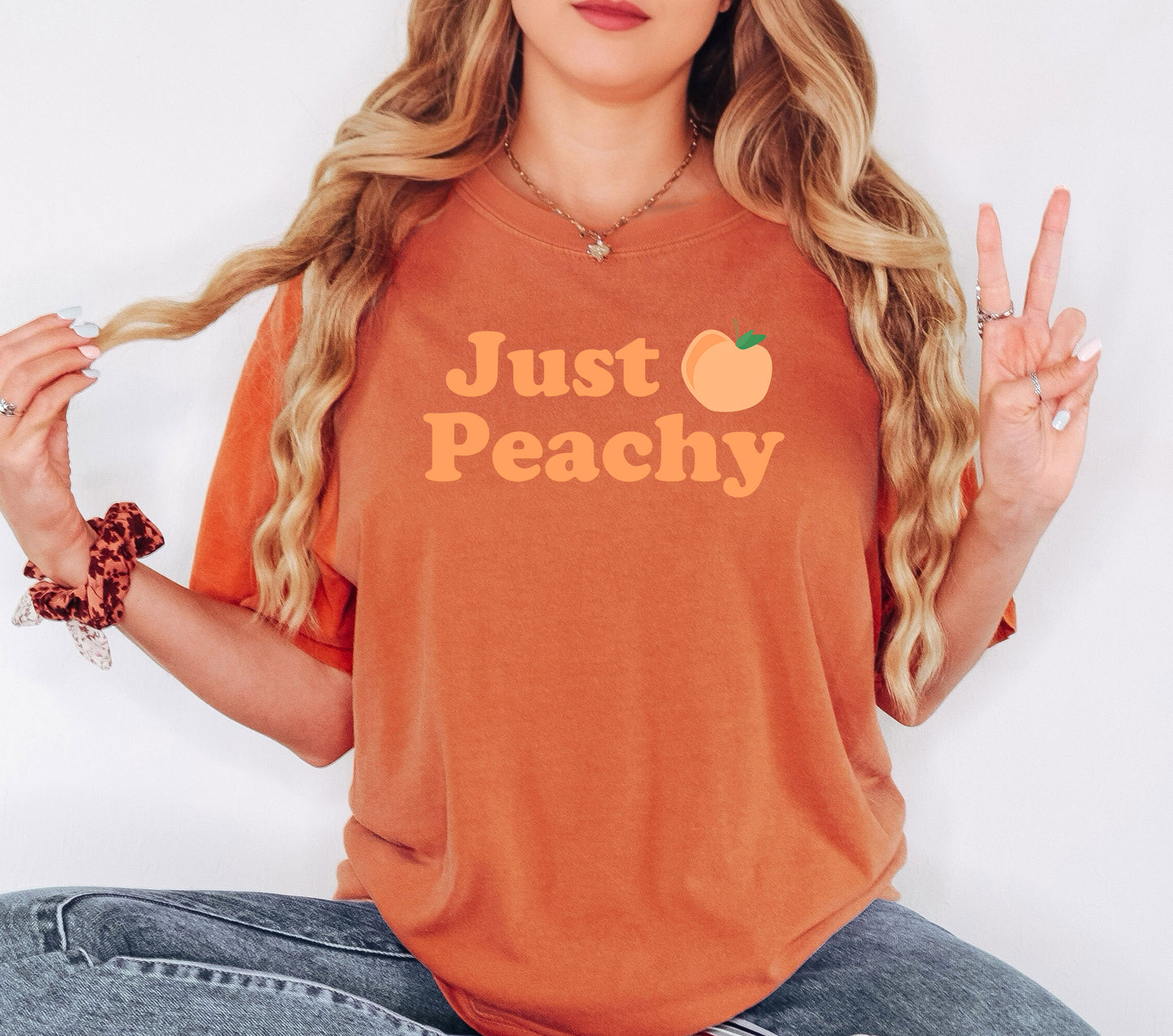 Just Peachy Shirt | Comfort Colors Vintage Style Shirt