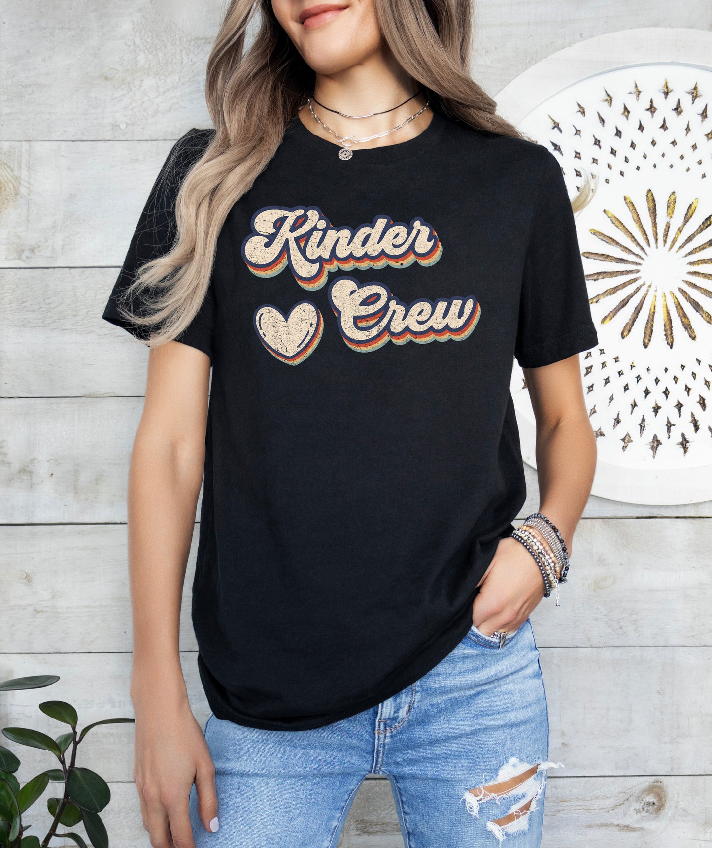 Retro Kinder Crew Shirt | Kindergarten Teacher Shirt