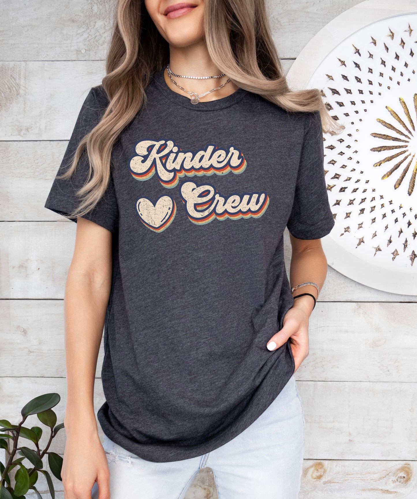 Retro Kinder Crew Shirt | Kindergarten Teacher Shirt