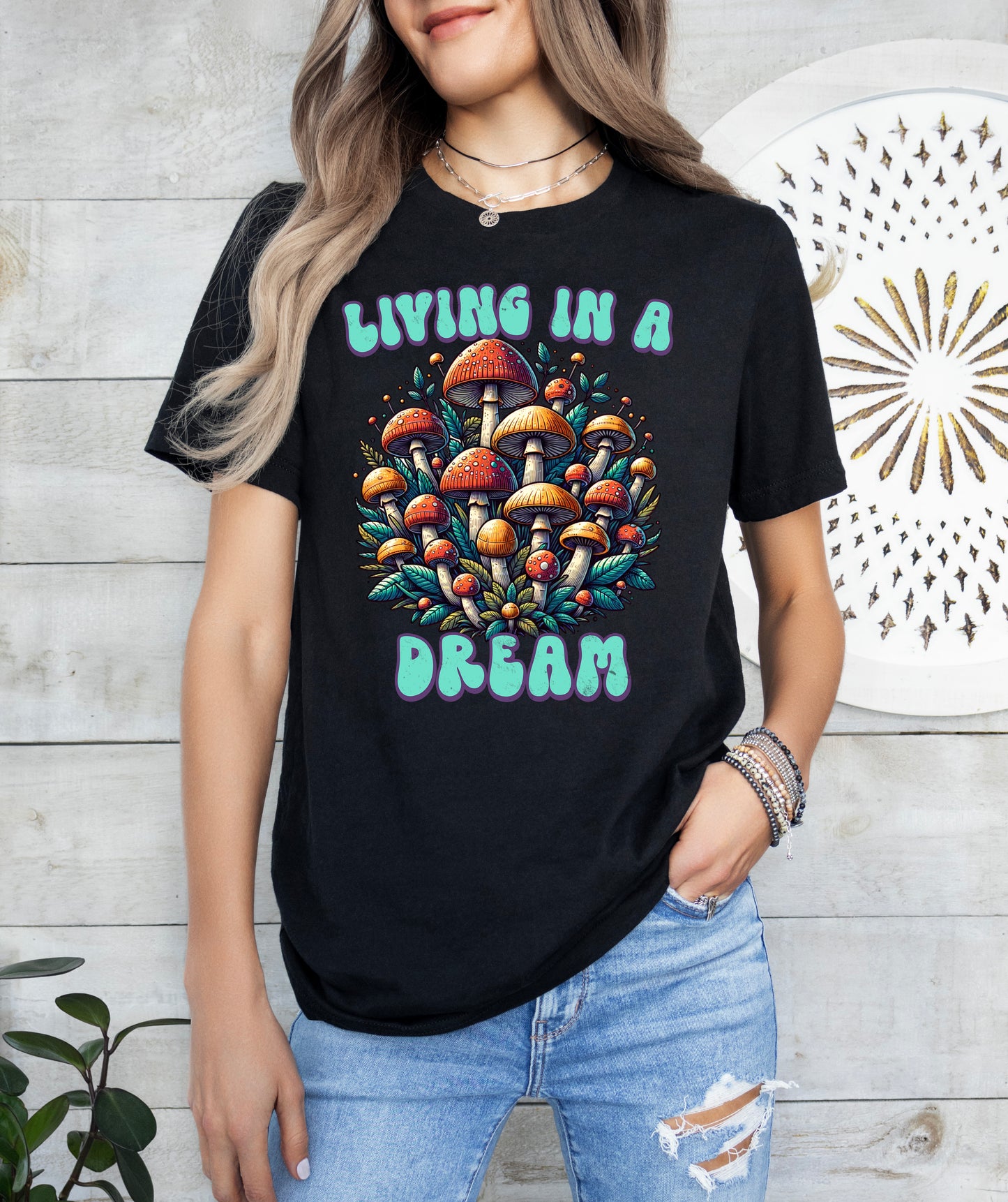 Living in a Dream Mushroom Shirt