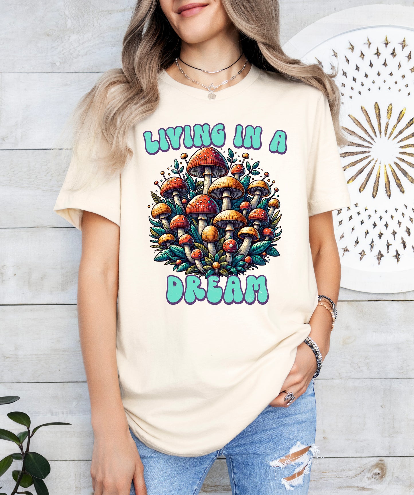 Living in a Dream Mushroom Shirt | Light Garment
