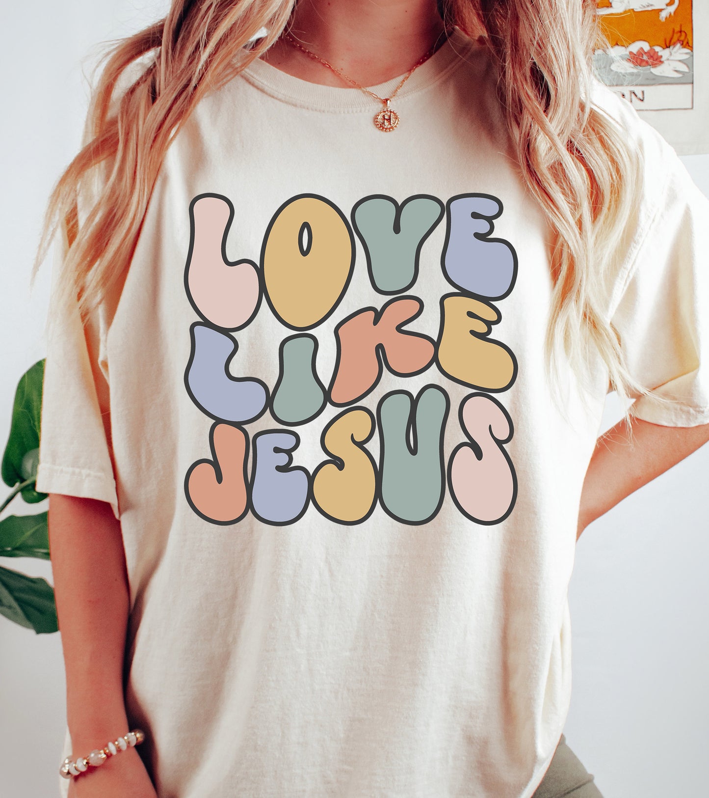Retro Love Like Jesus Shirt | Comfort Colors Vintage Style Christian Shirt