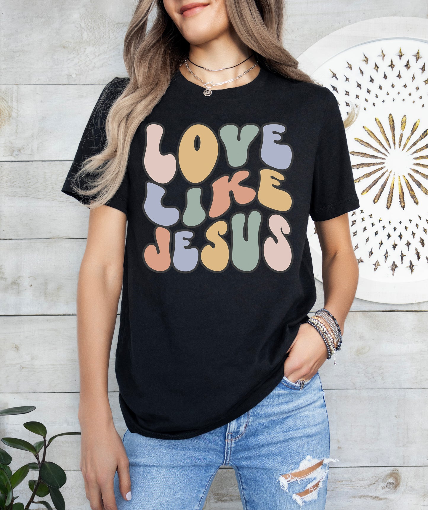 Retro Love Like Jesus Shirt | Christian Shirt