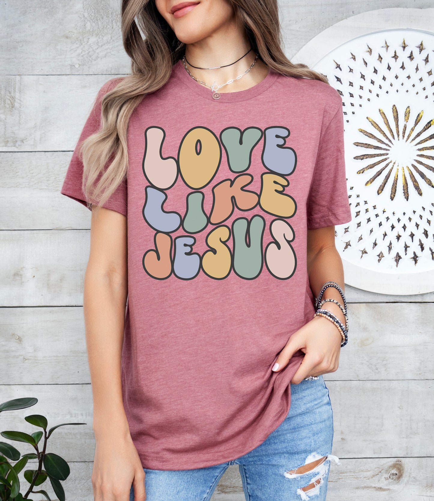 Retro Love Like Jesus Shirt | Christian Shirt