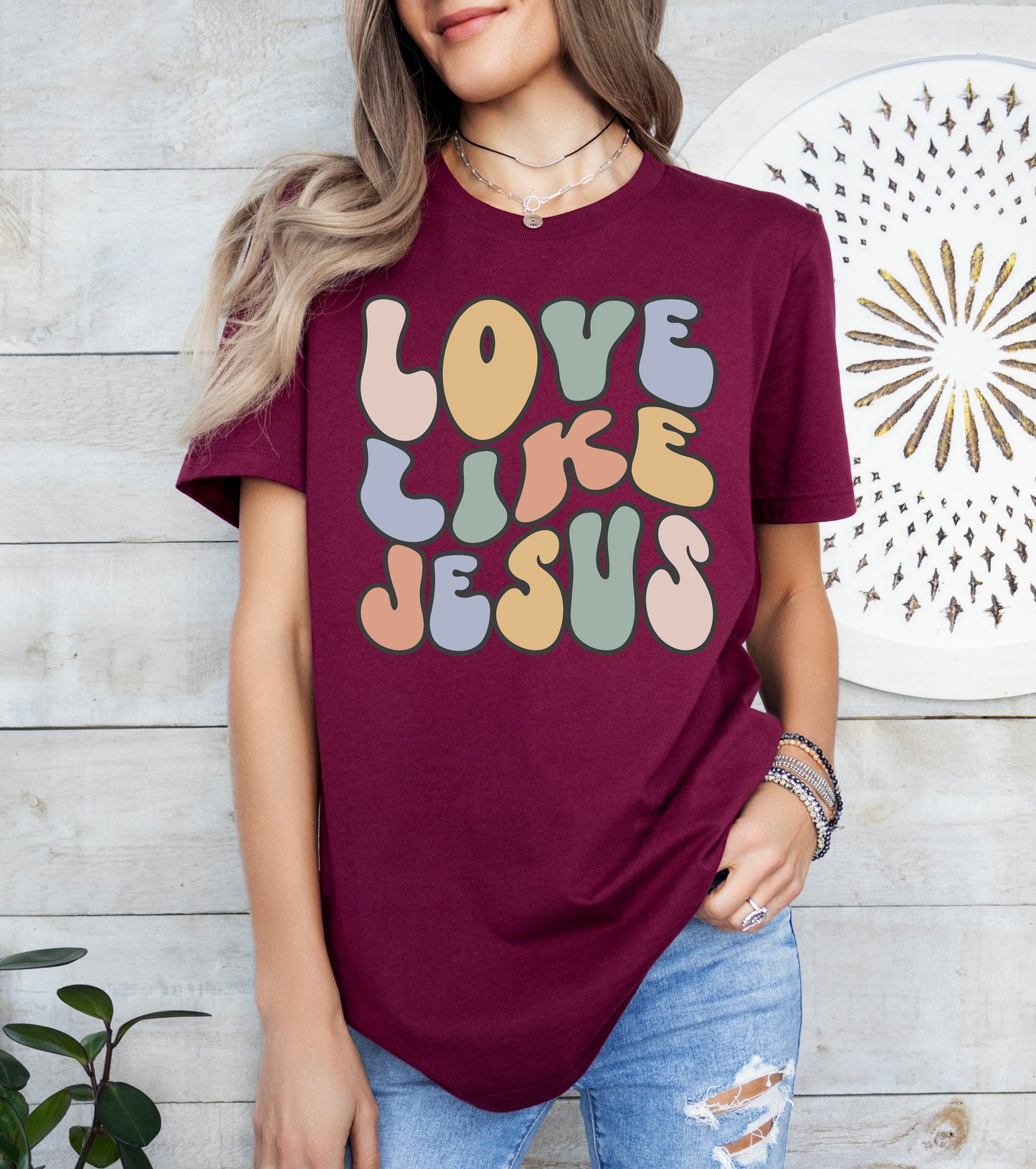 Retro Love Like Jesus Shirt | Christian Shirt