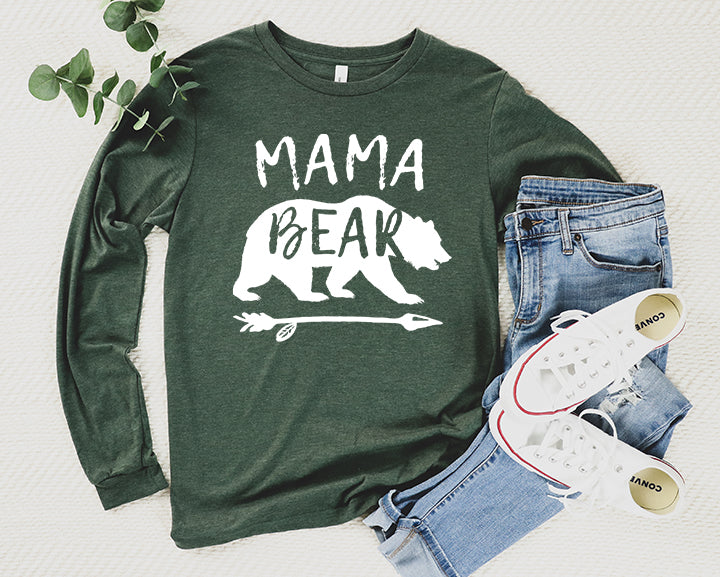 Mama Bear Shirt Long Sleeve | Long Sleeve Mom Shirt
