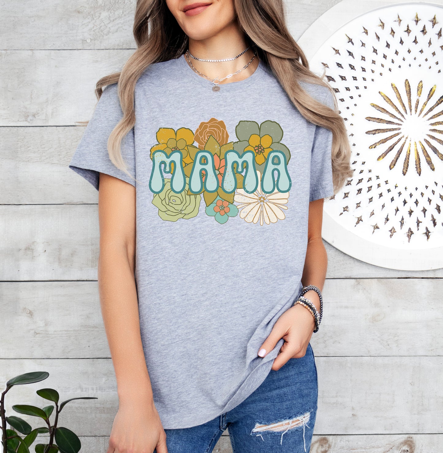 BOHO Flowers Mama Shirt | Mom Shirt | Light Garment