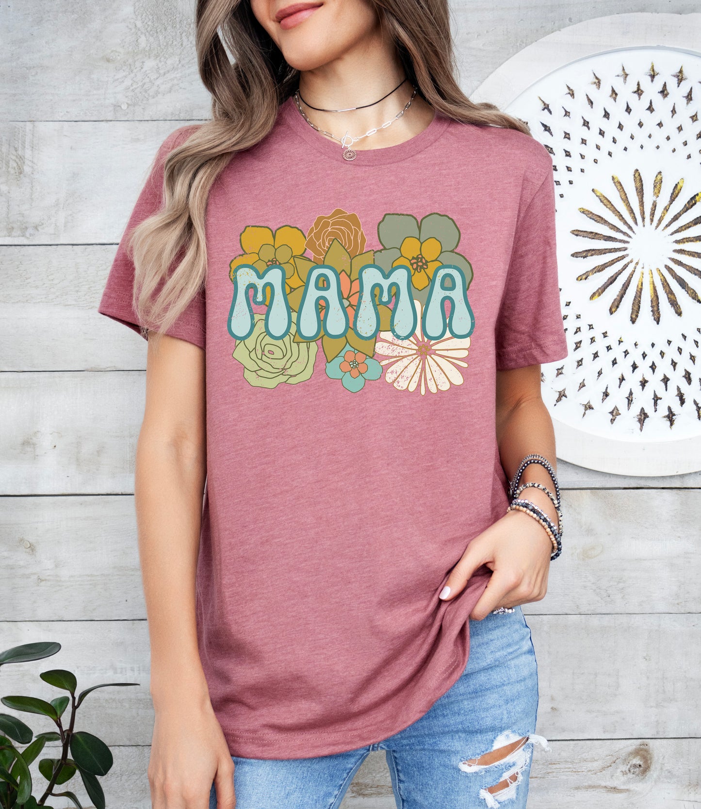 BOHO Flowers Mama Shirt | Mom Shirt