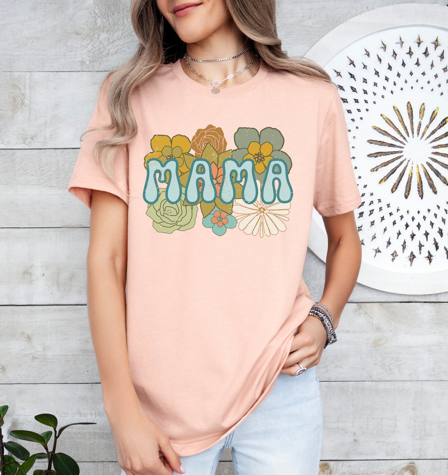 BOHO Flowers Mama Shirt | Mom Shirt | Light Garment