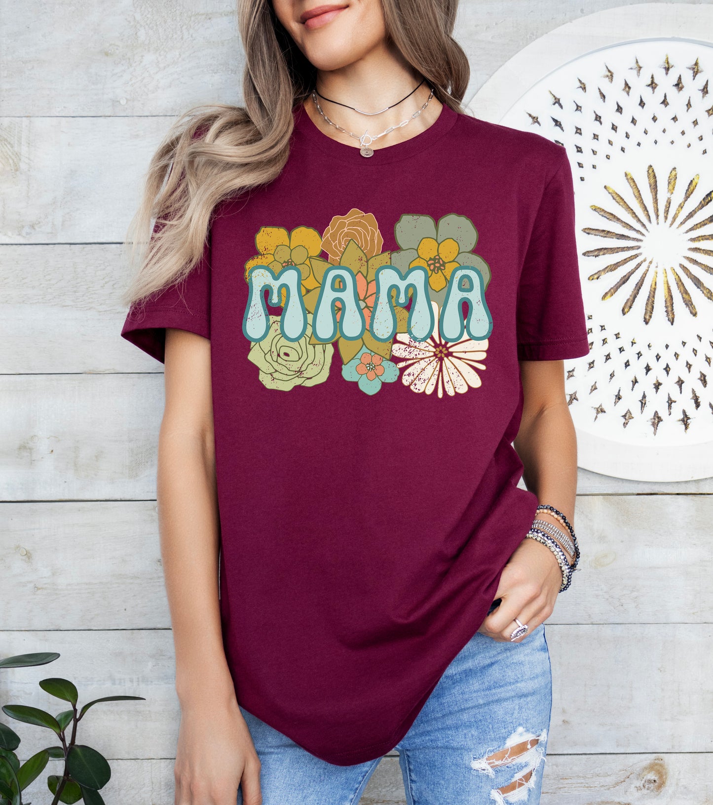 BOHO Flowers Mama Shirt | Mom Shirt