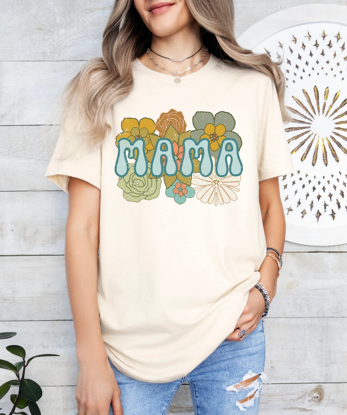 BOHO Flowers Mama Shirt | Mom Shirt | Light Garment
