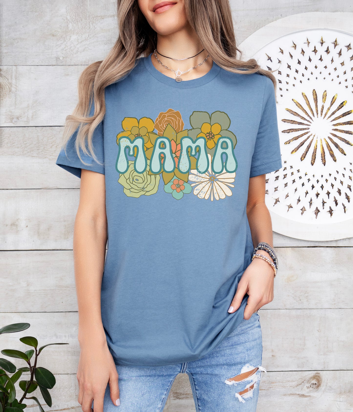 BOHO Flowers Mama Shirt | Mom Shirt | Light Garment