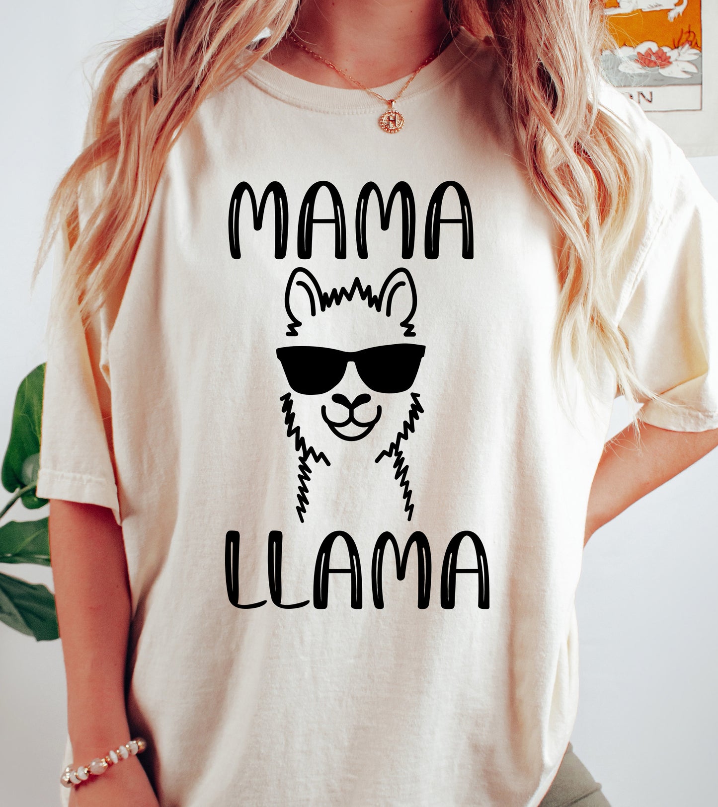 Mama Llama Shirt | Comfort Colors Vintage Style Mom Shirt