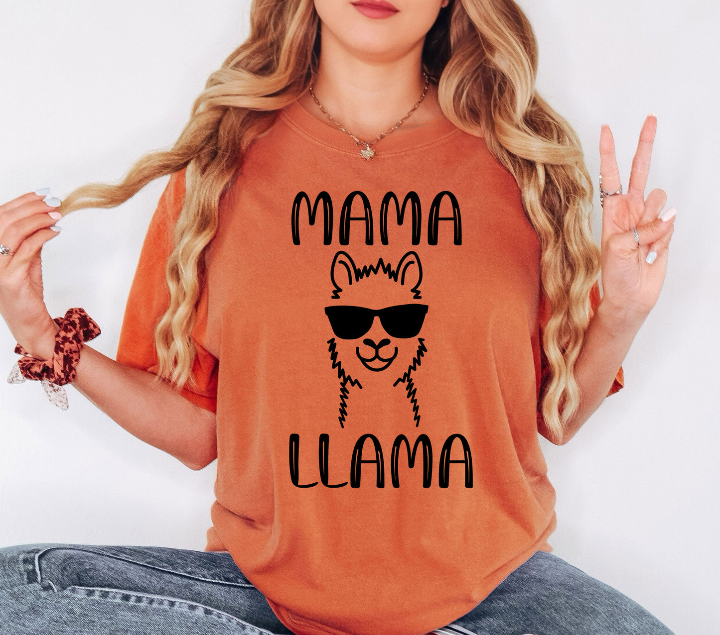 Mama Llama Shirt | Comfort Colors Vintage Style Mom Shirt
