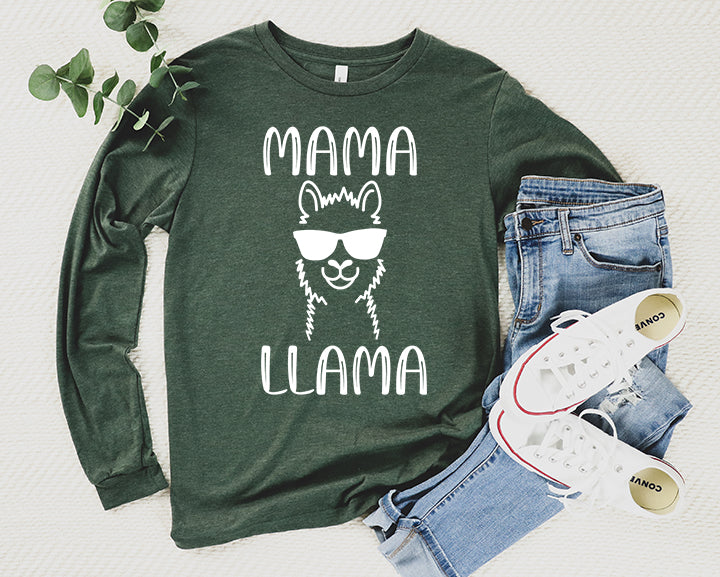 Mama Llama Shirt Long Sleeve | Long Sleeve Mom Shirt