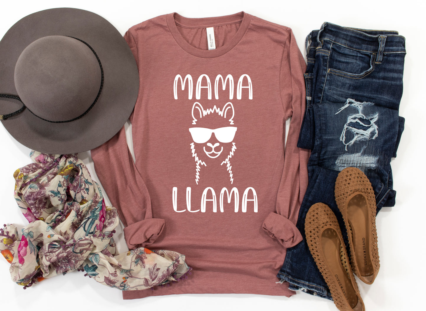 Mama Llama Shirt Long Sleeve | Long Sleeve Mom Shirt