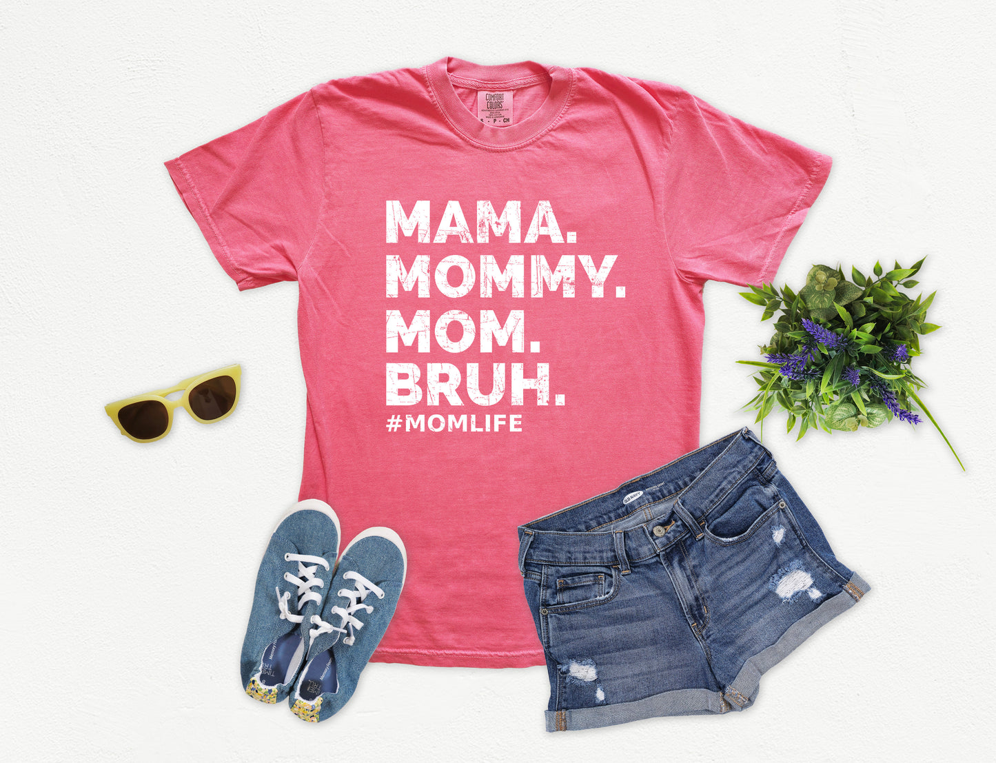 Mama Mommy Mom Bruh Shirt | Comfort Colors Vintage Style Mom Shirt | Mom of Boys Shirt