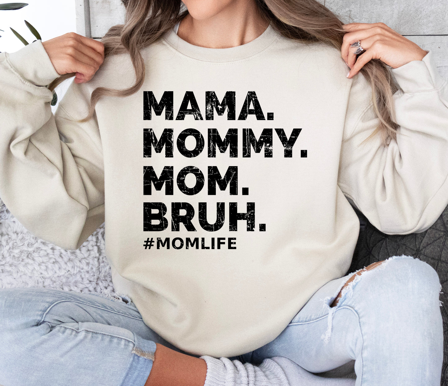 Mama Mommy Mom Bruh Sweatshirt | Mom Sweatshirt