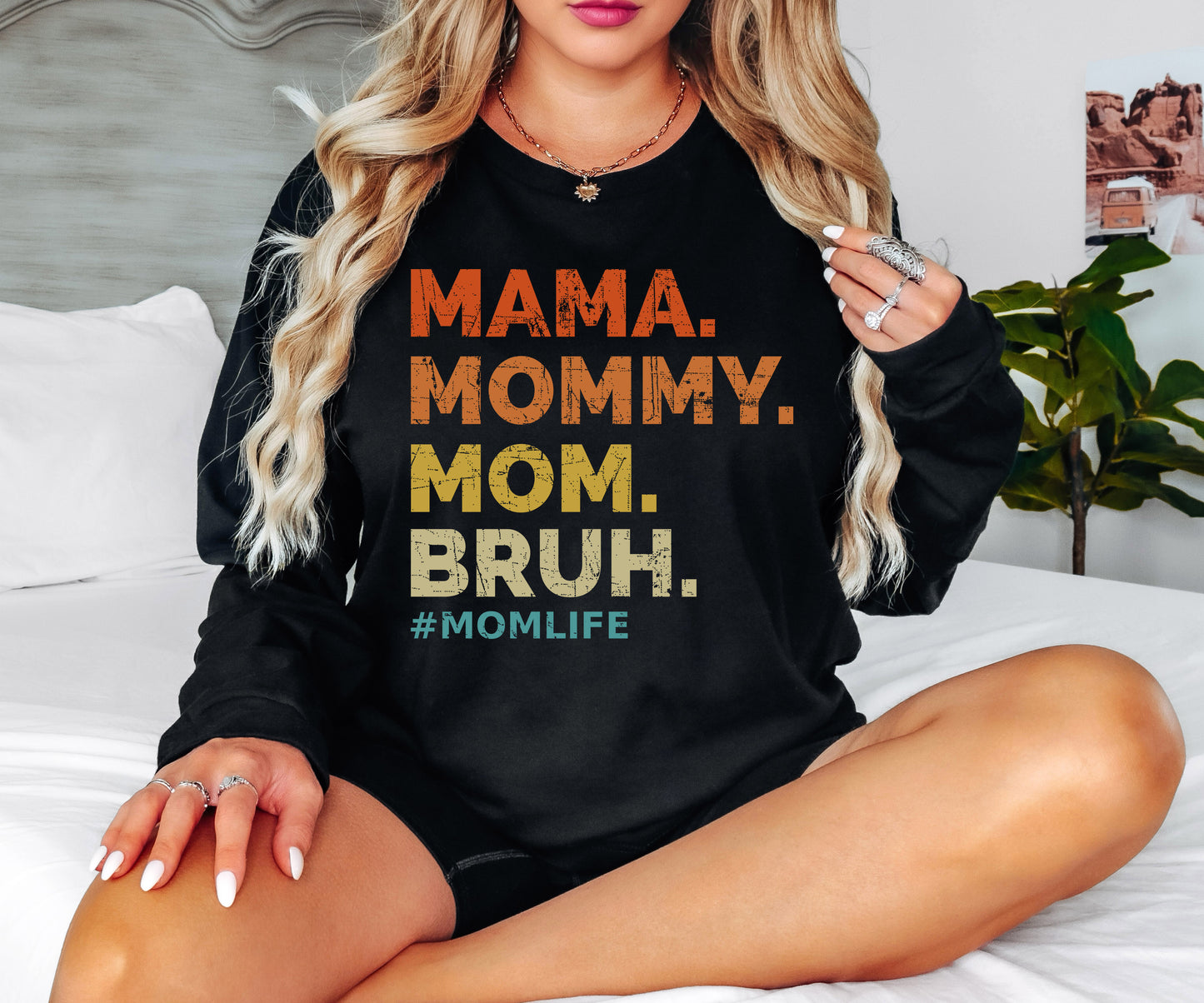 Mama Mommy Mom Bruh Shirt Long Sleeve | Long Sleeve Mom Shirt