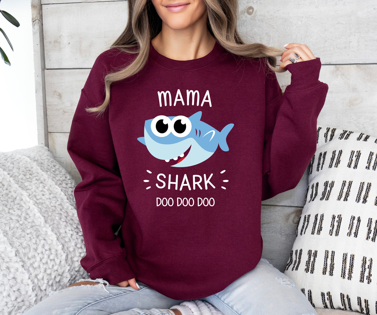 Mama Shark Sweatshirt | Mom Sweatshirt