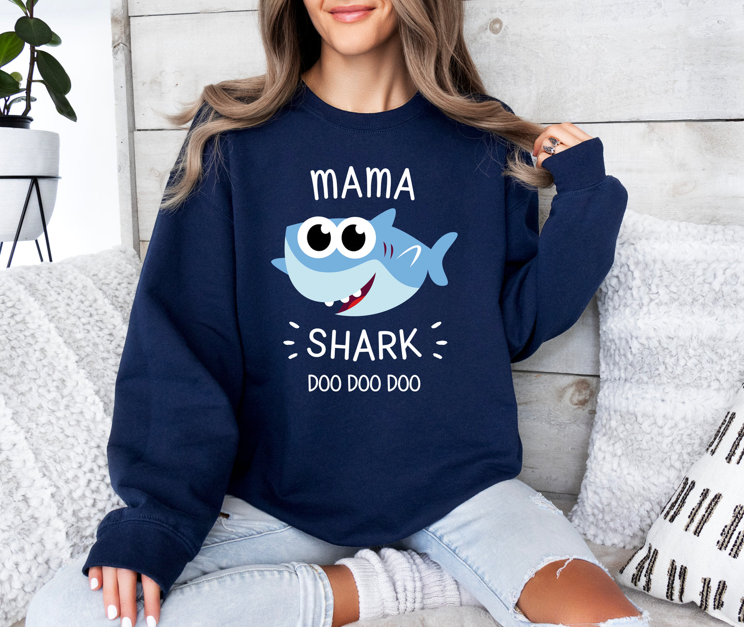 Mama Shark Sweatshirt | Mom Sweatshirt