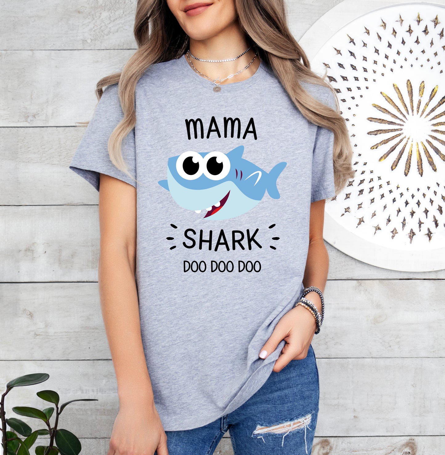 Mama Shark Shirt | Mom Shirt | Light Garment