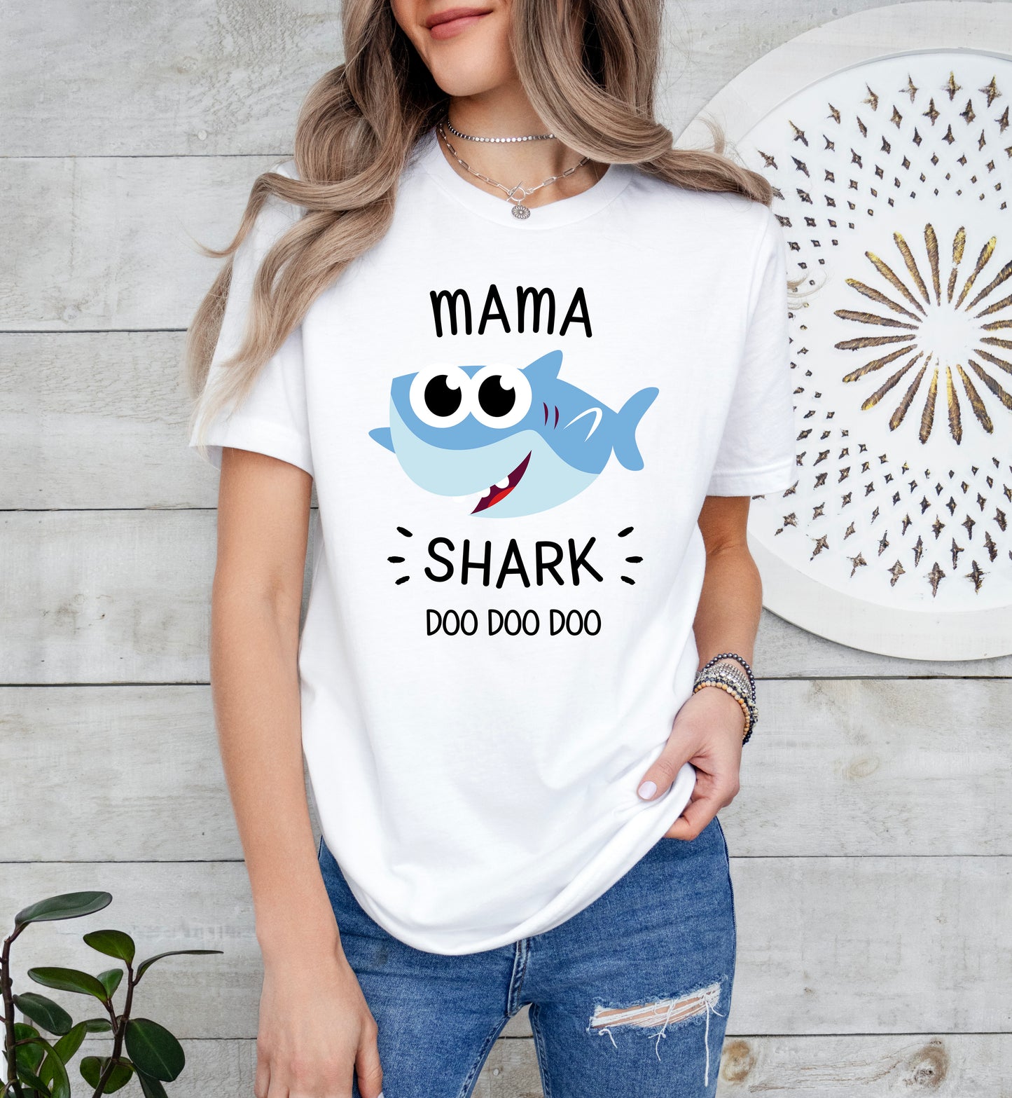 Mama Shark Shirt | Mom Shirt | Light Garment
