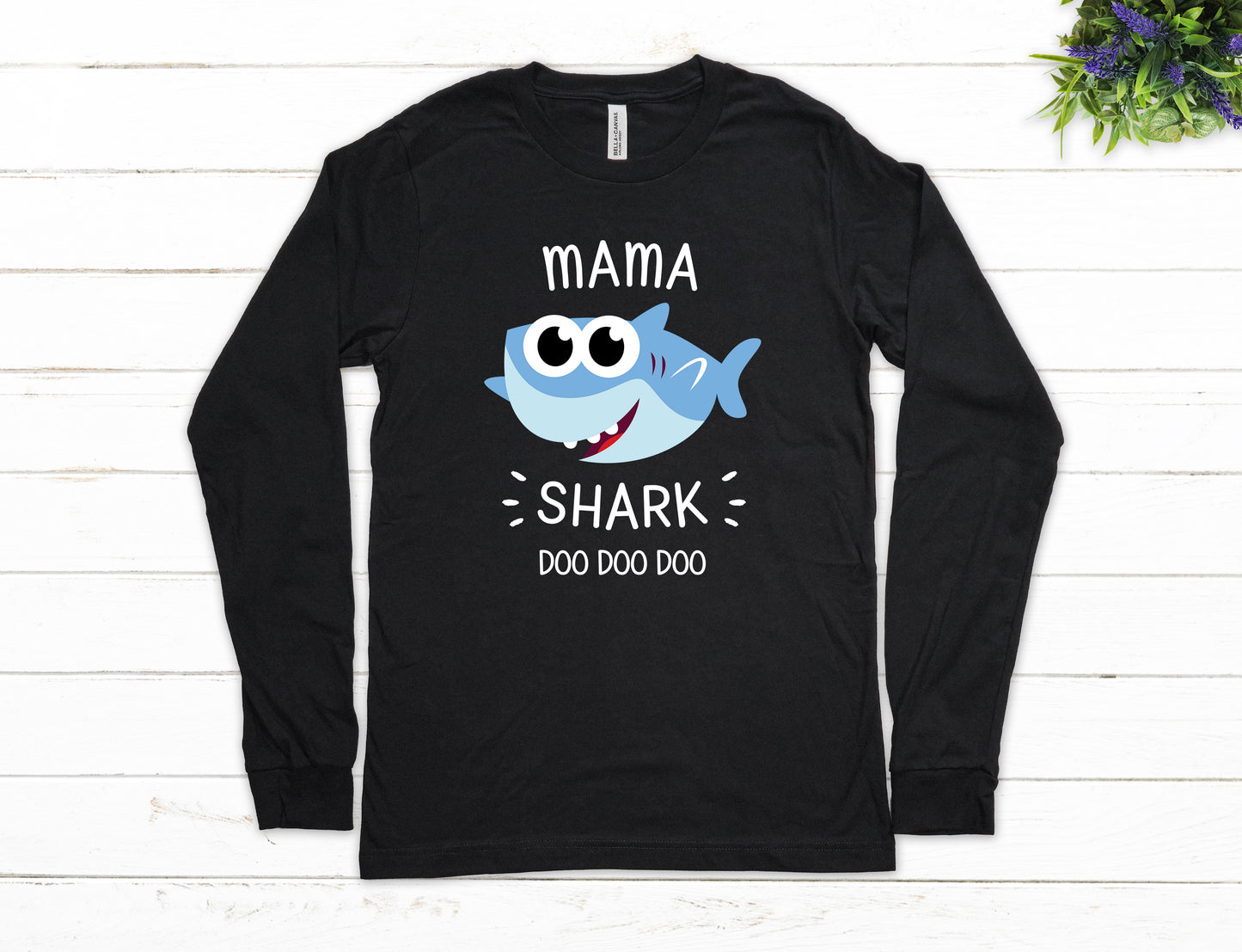 Mama Shark Shirt Long Sleeve | Long Sleeve Mom Shirt