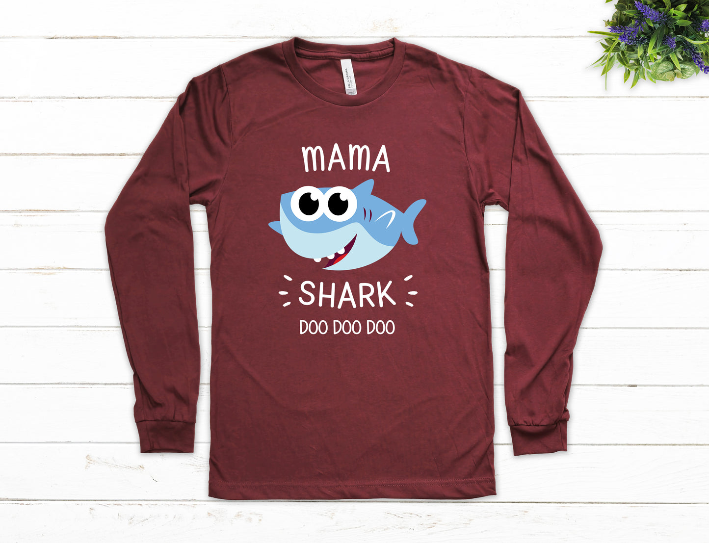 Mama Shark Shirt Long Sleeve | Long Sleeve Mom Shirt