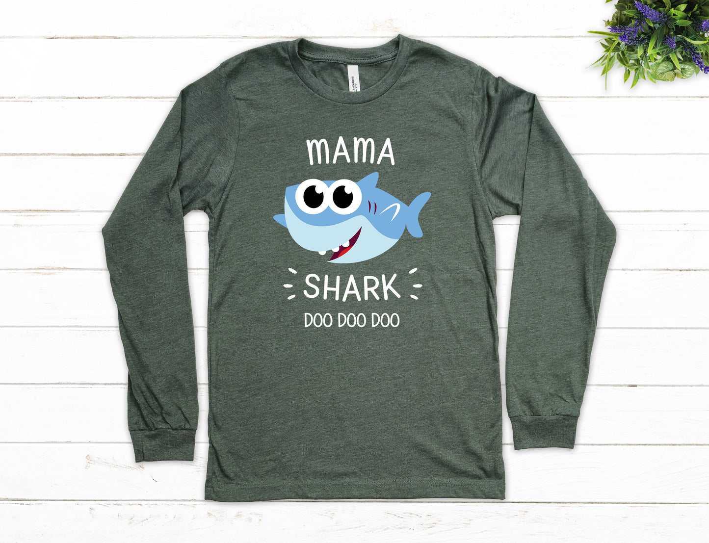 Mama Shark Shirt Long Sleeve | Long Sleeve Mom Shirt